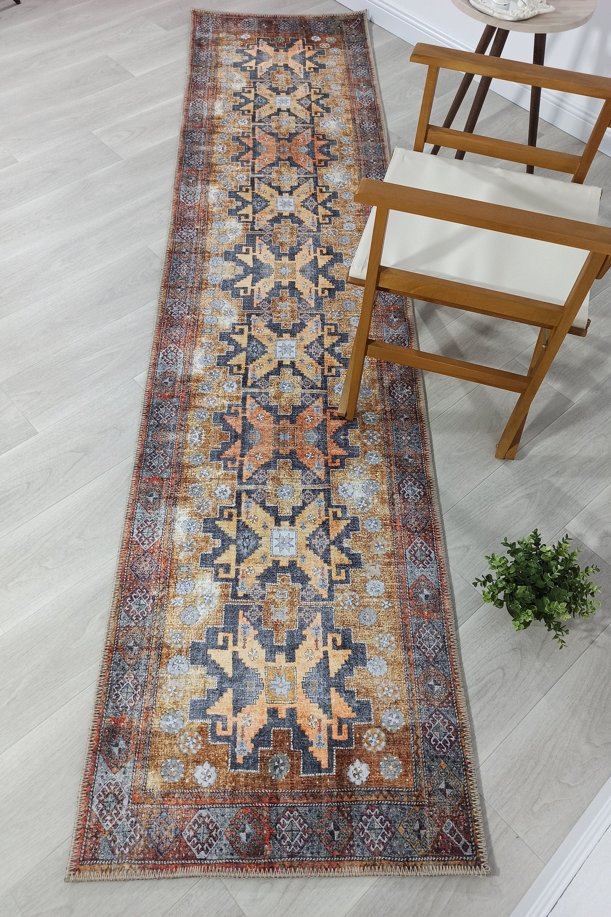 Fedra Turkish Yellow Gold Vintage Rug