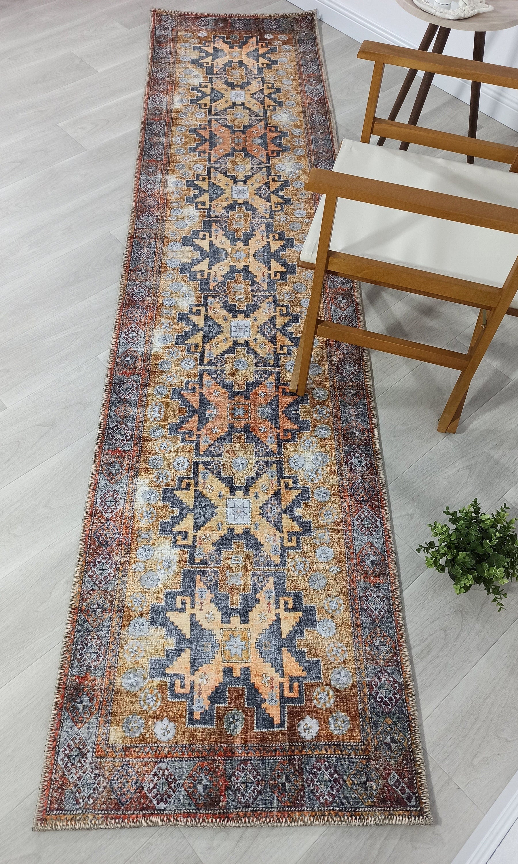 Fedra Turkish Yellow Gold Vintage Rug
