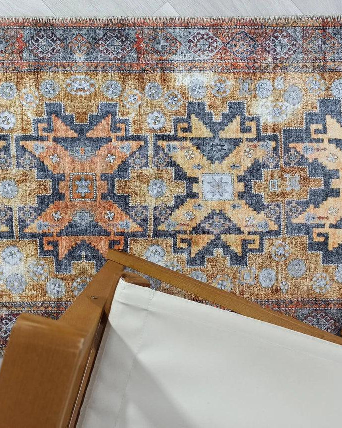 Fedra Turkish Yellow Gold Vintage Rug