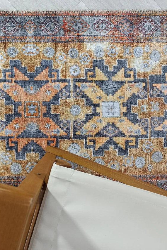 Fedra Turkish Yellow Gold Vintage Rug