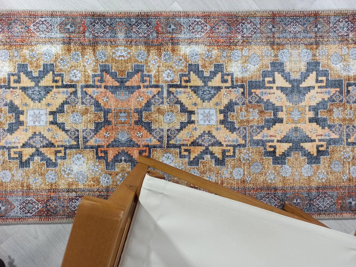 Fedra Turkish Yellow Gold Vintage Rug