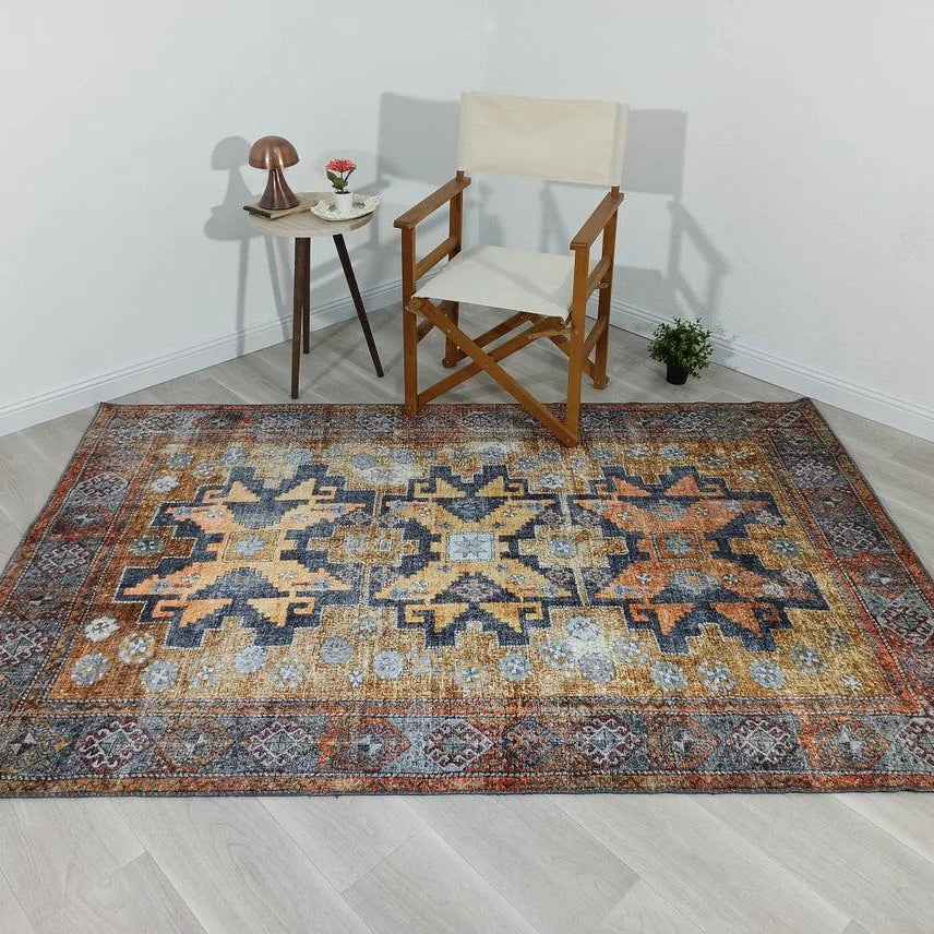 Fedra Turkish Yellow Gold Vintage Rug