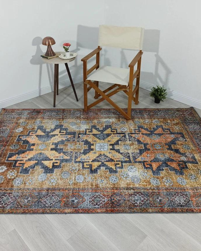 Fedra Turkish Yellow Gold Vintage Rug