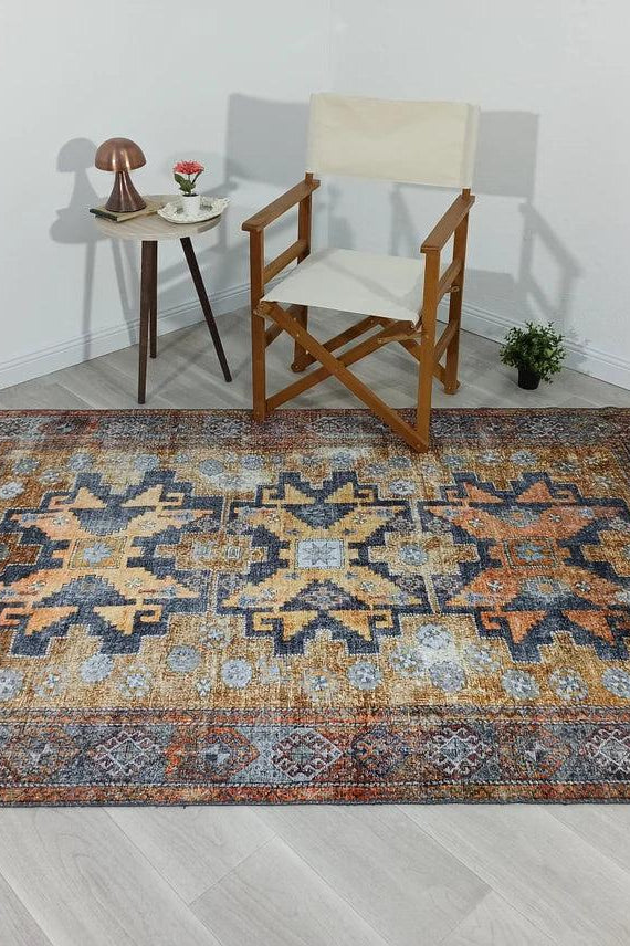 Fedra Turkish Yellow Gold Vintage Rug