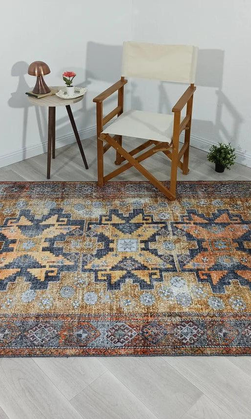Fedra Turkish Yellow Gold Vintage Rug