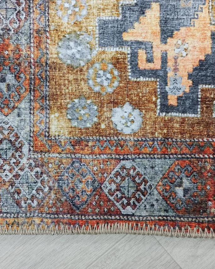 Fedra Turkish Yellow Gold Vintage Rug