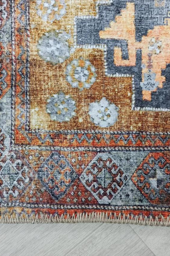 Fedra Turkish Yellow Gold Vintage Rug