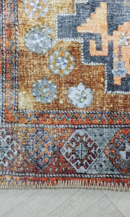 Fedra Turkish Yellow Gold Vintage Rug
