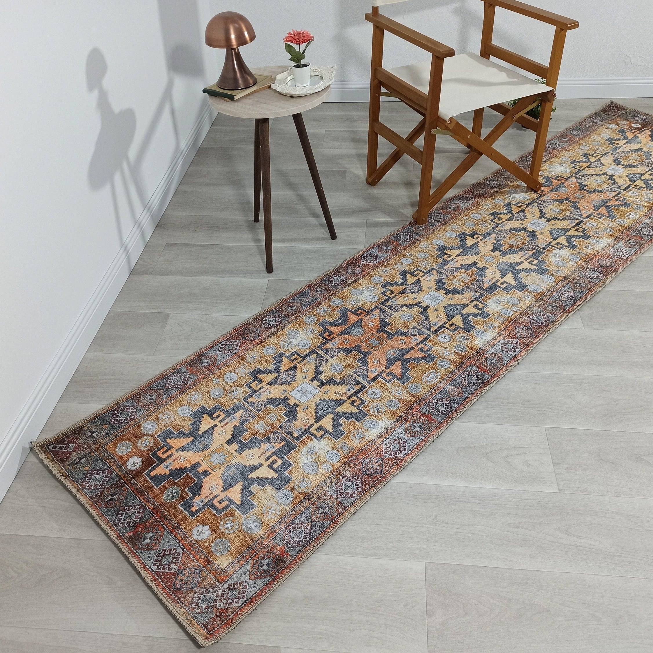 Fedra Turkish Yellow Gold Vintage Rug