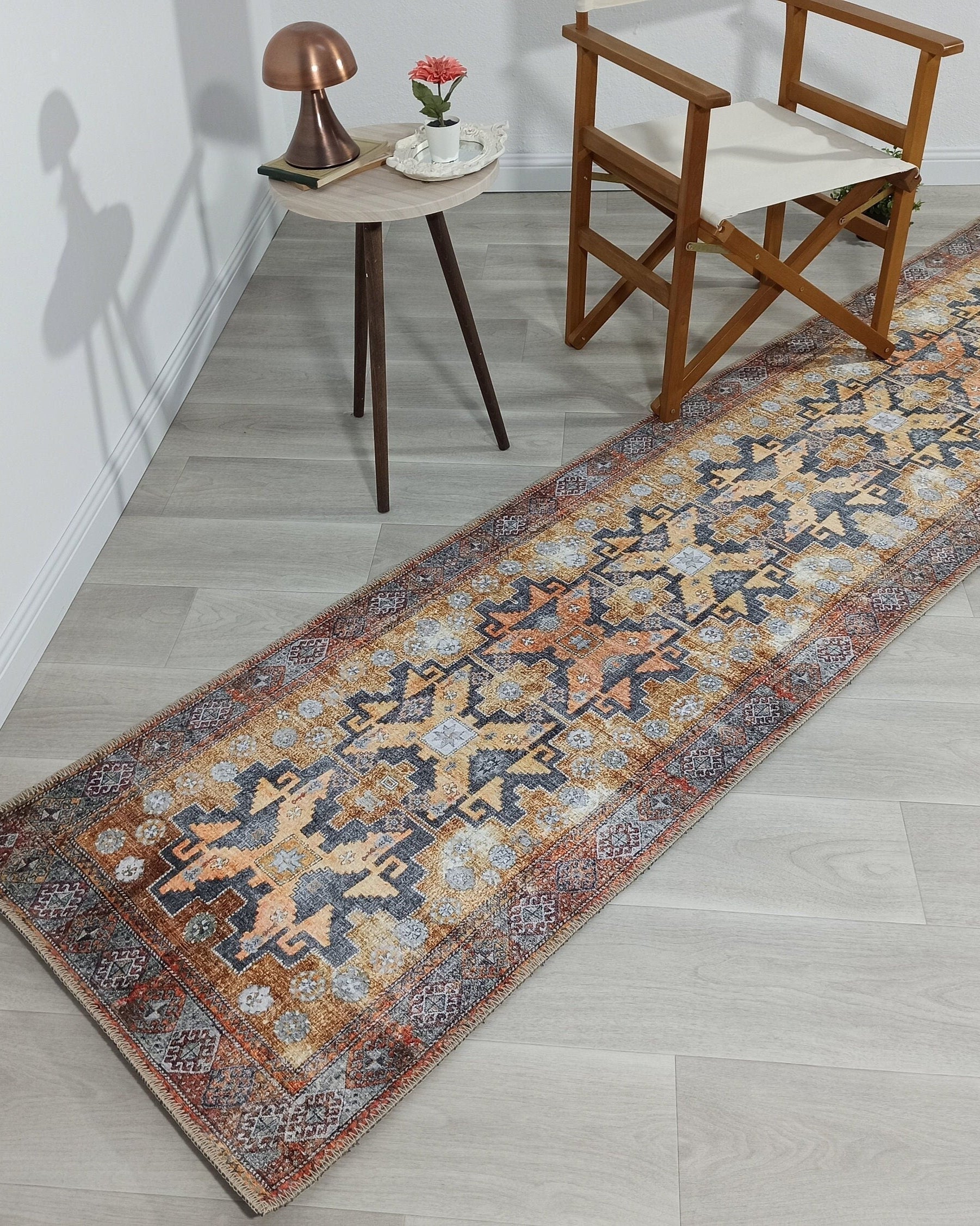 Fedra Turkish Yellow Gold Vintage Rug