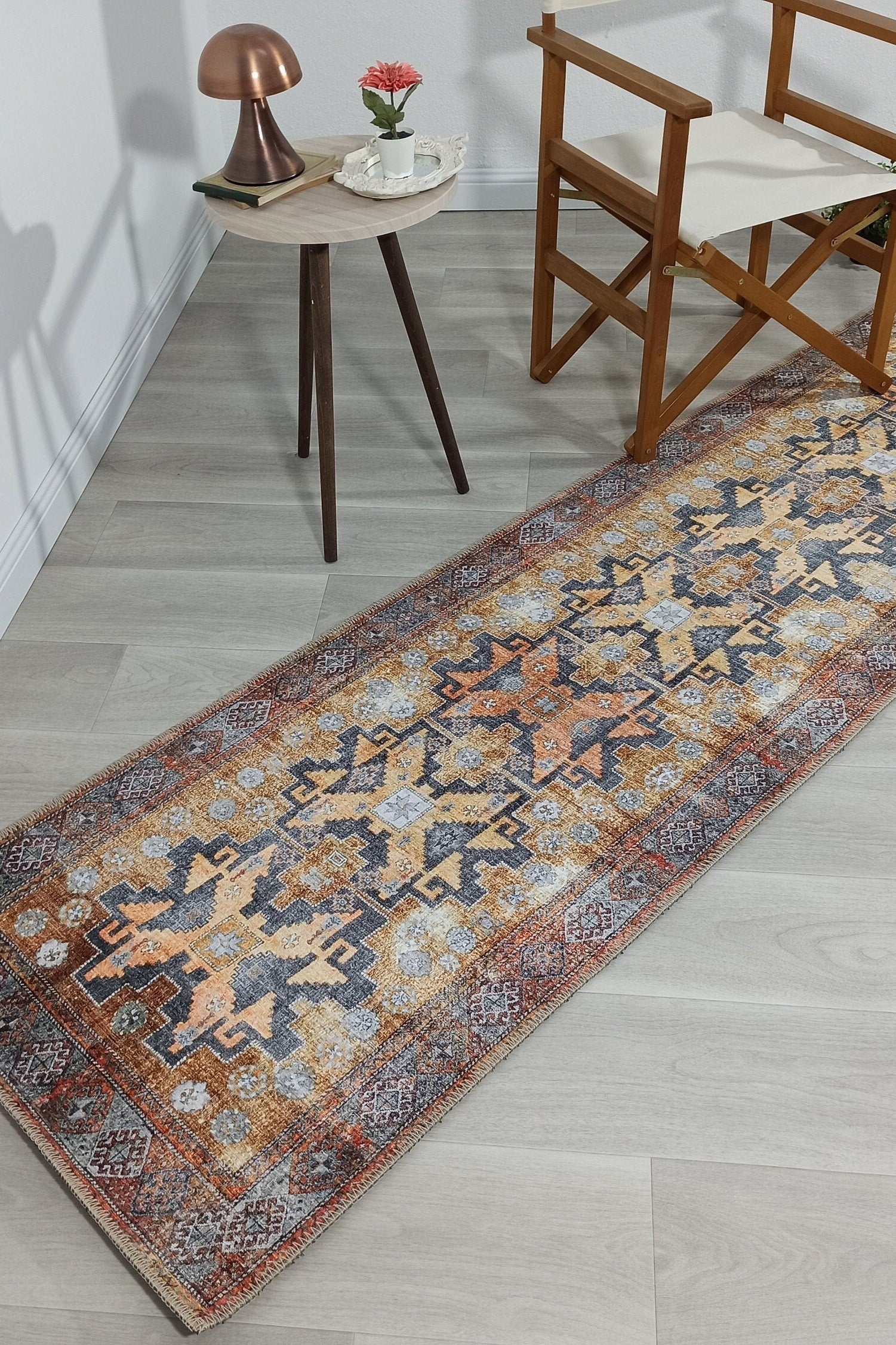 Fedra Turkish Yellow Gold Vintage Rug