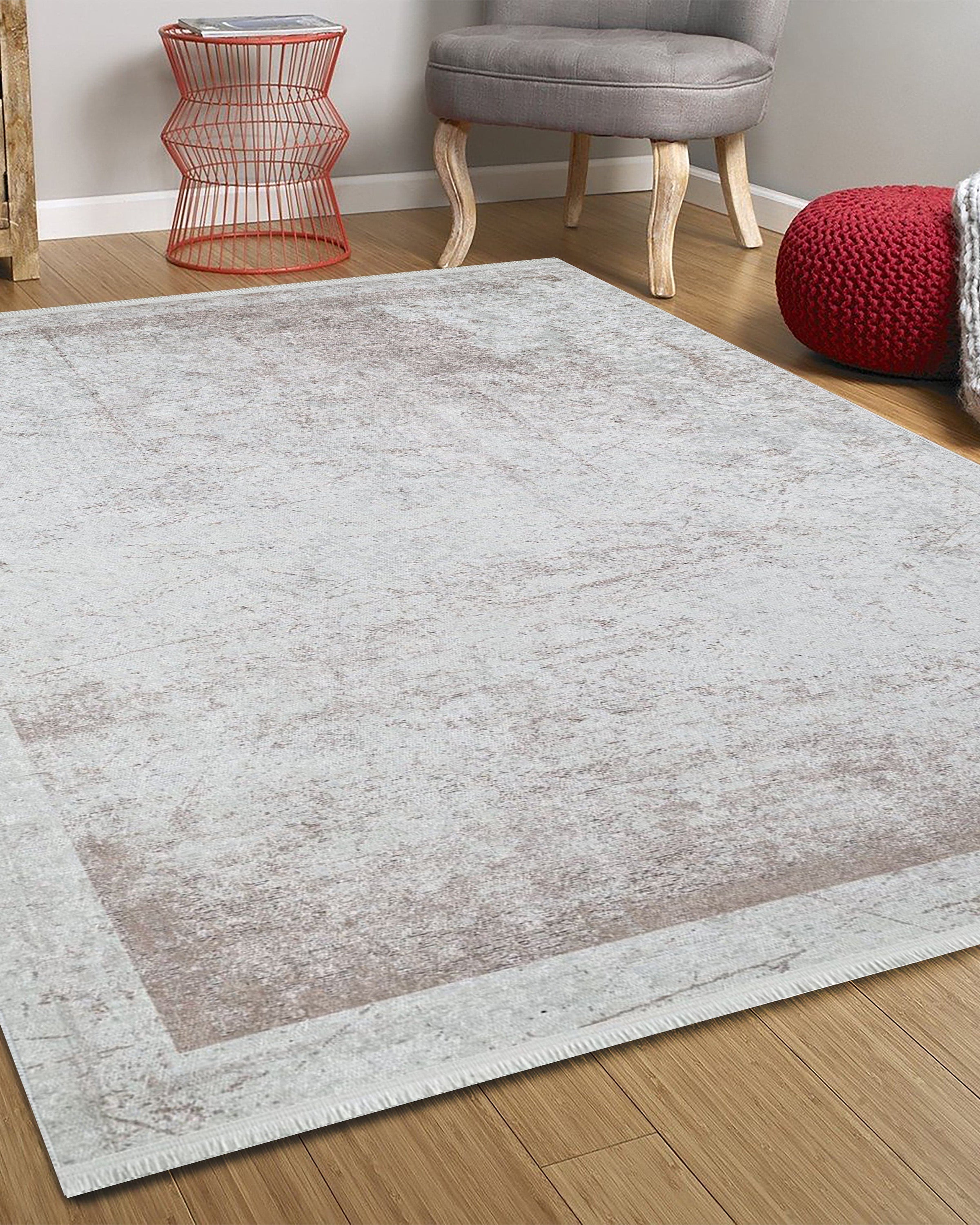 Fona Distressed Turkish Neutral Beige Muted Brown Rug