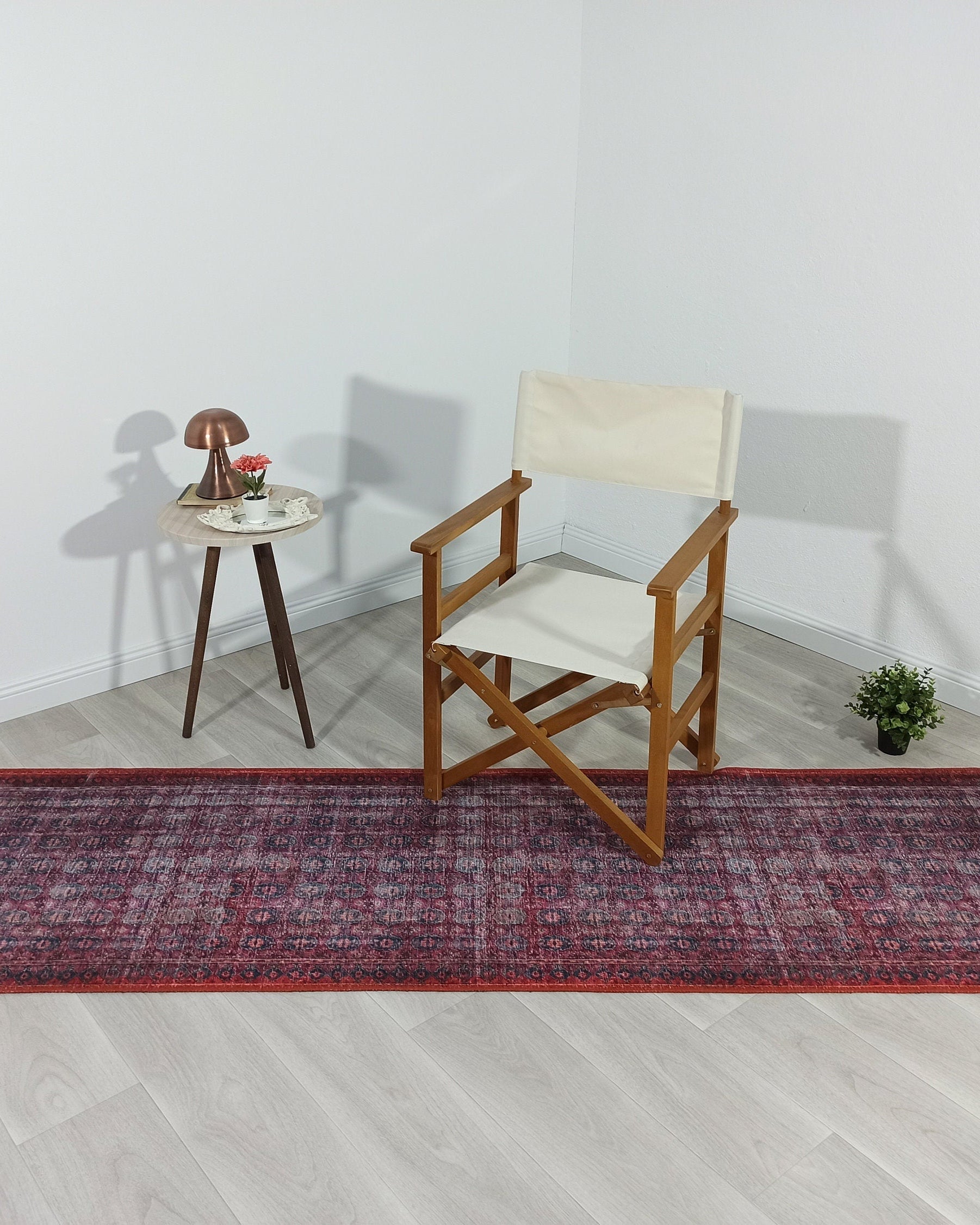 Fulia Rug Distressed Fuchsia Pink Red Rug