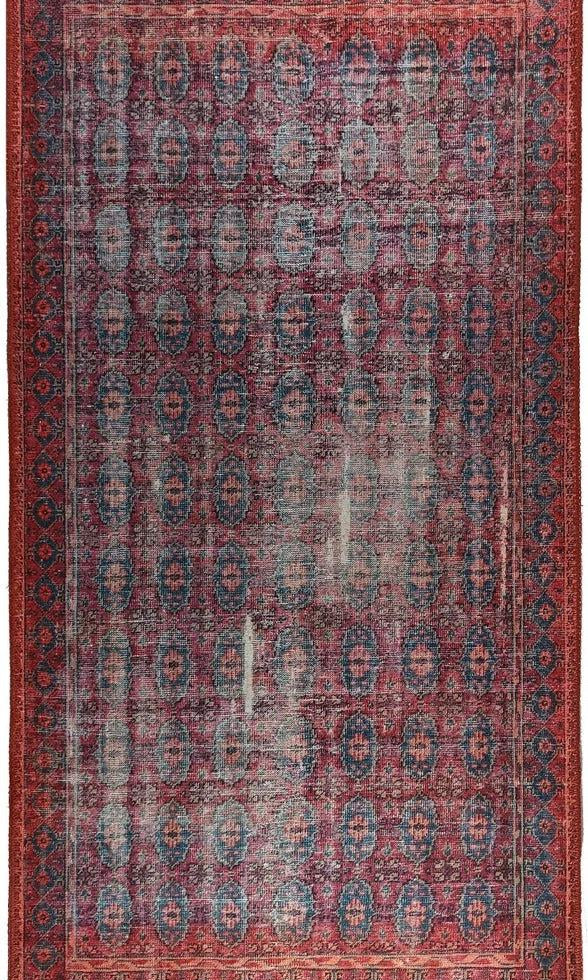 Fulia Rug Distressed Fuchsia Pink Red Rug