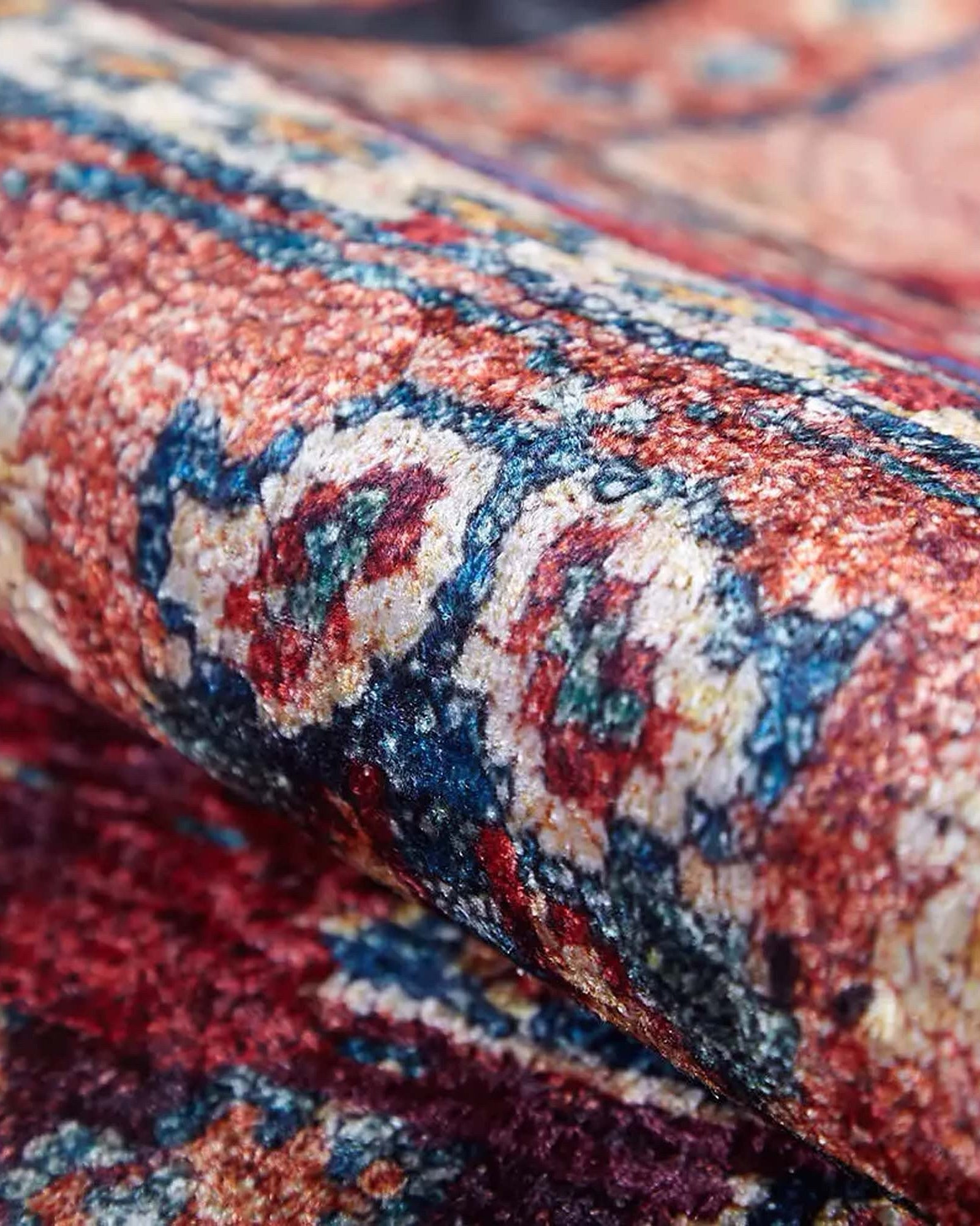 Fulla Antique Red Distressed Turkish Rug