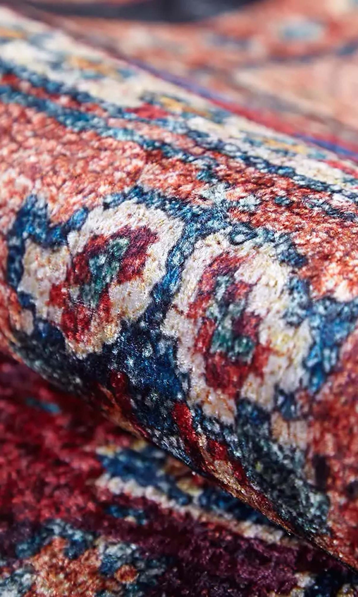 Fulla Antique Red Distressed Turkish Rug