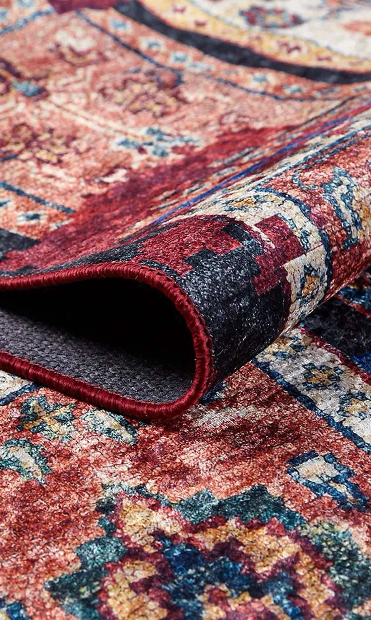 Fulla Antique Red Distressed Turkish Rug