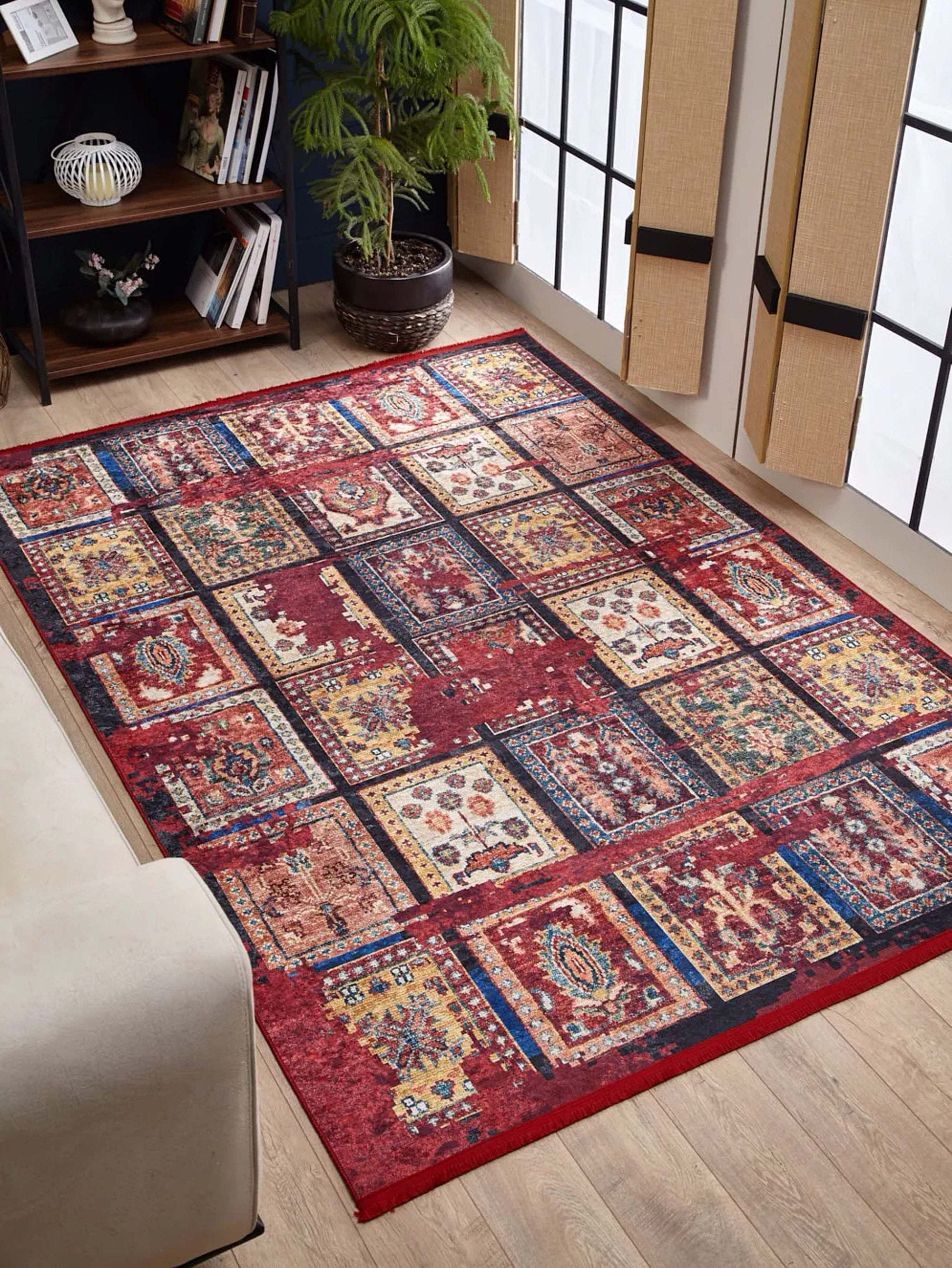 Fulla Antique Red Distressed Turkish Rug