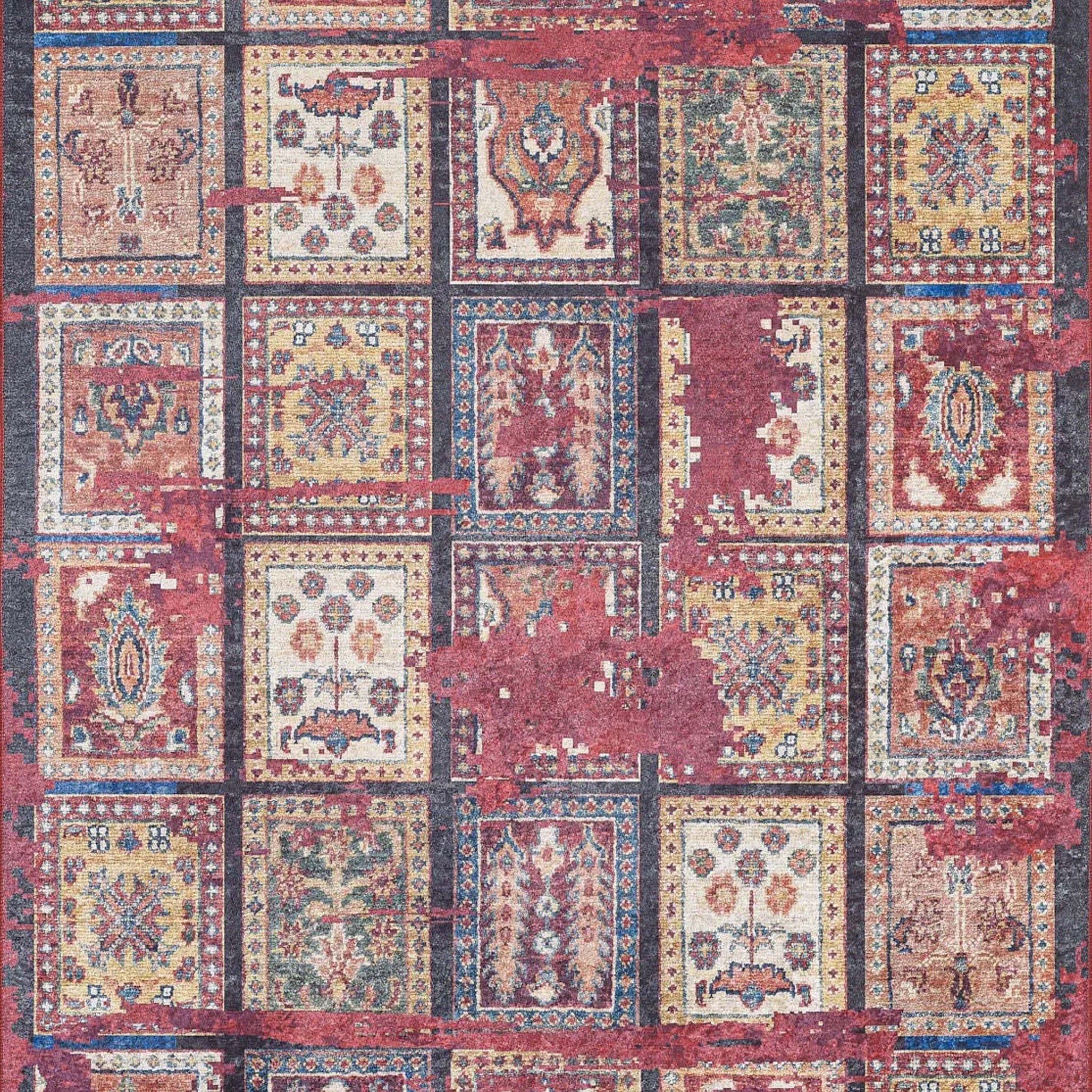 Fulla Antique Red Distressed Turkish Rug