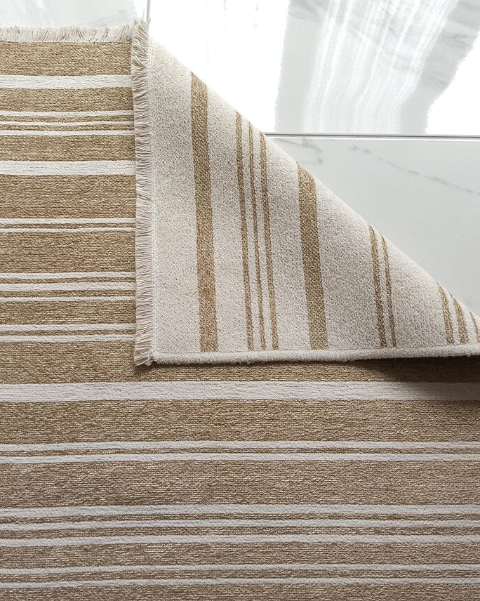 Gama Reversible Kilim Beige & White Rug