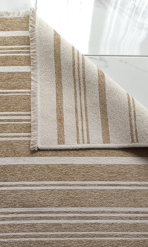 Gama Reversible Kilim Beige & White Rug