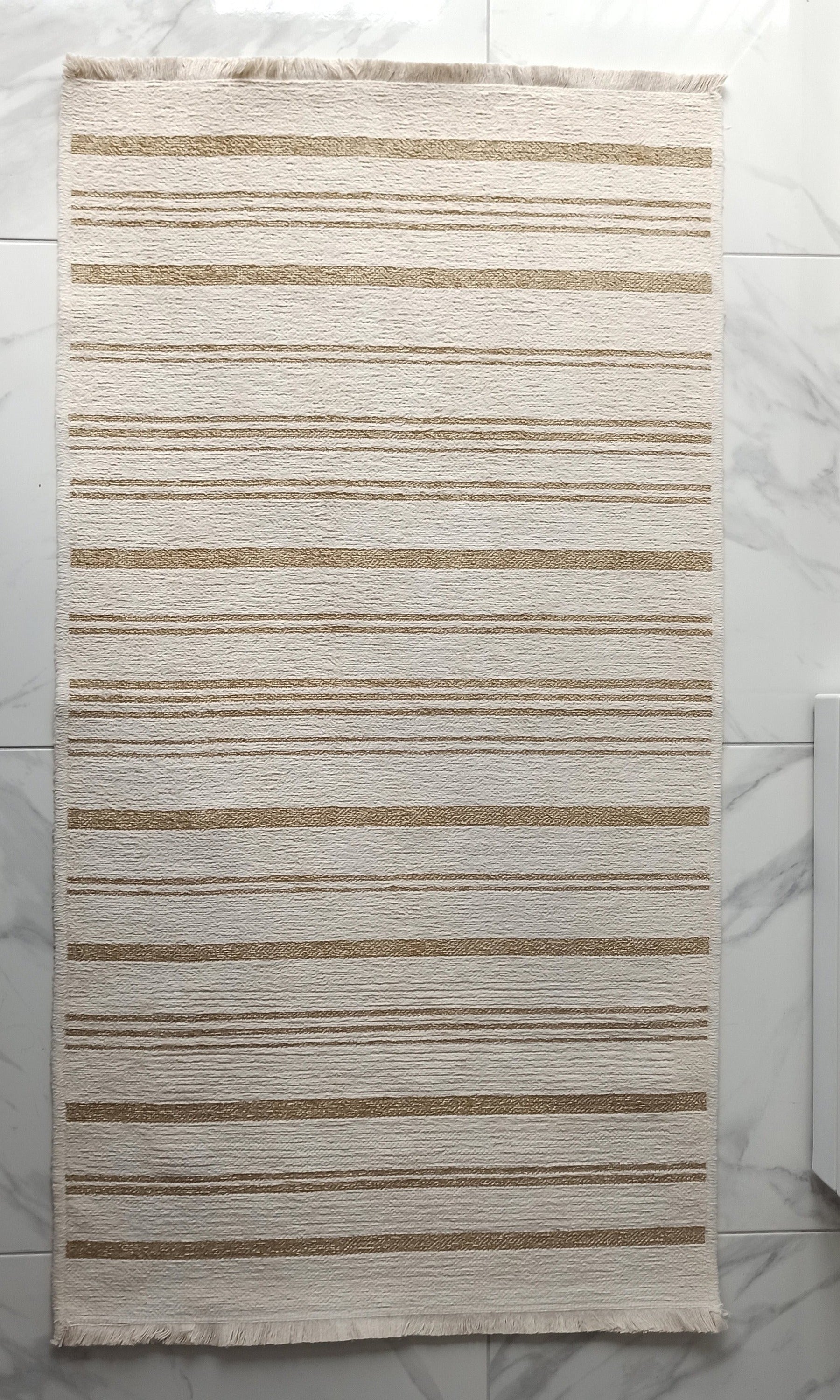 Gama Reversible Kilim Beige & White Rug