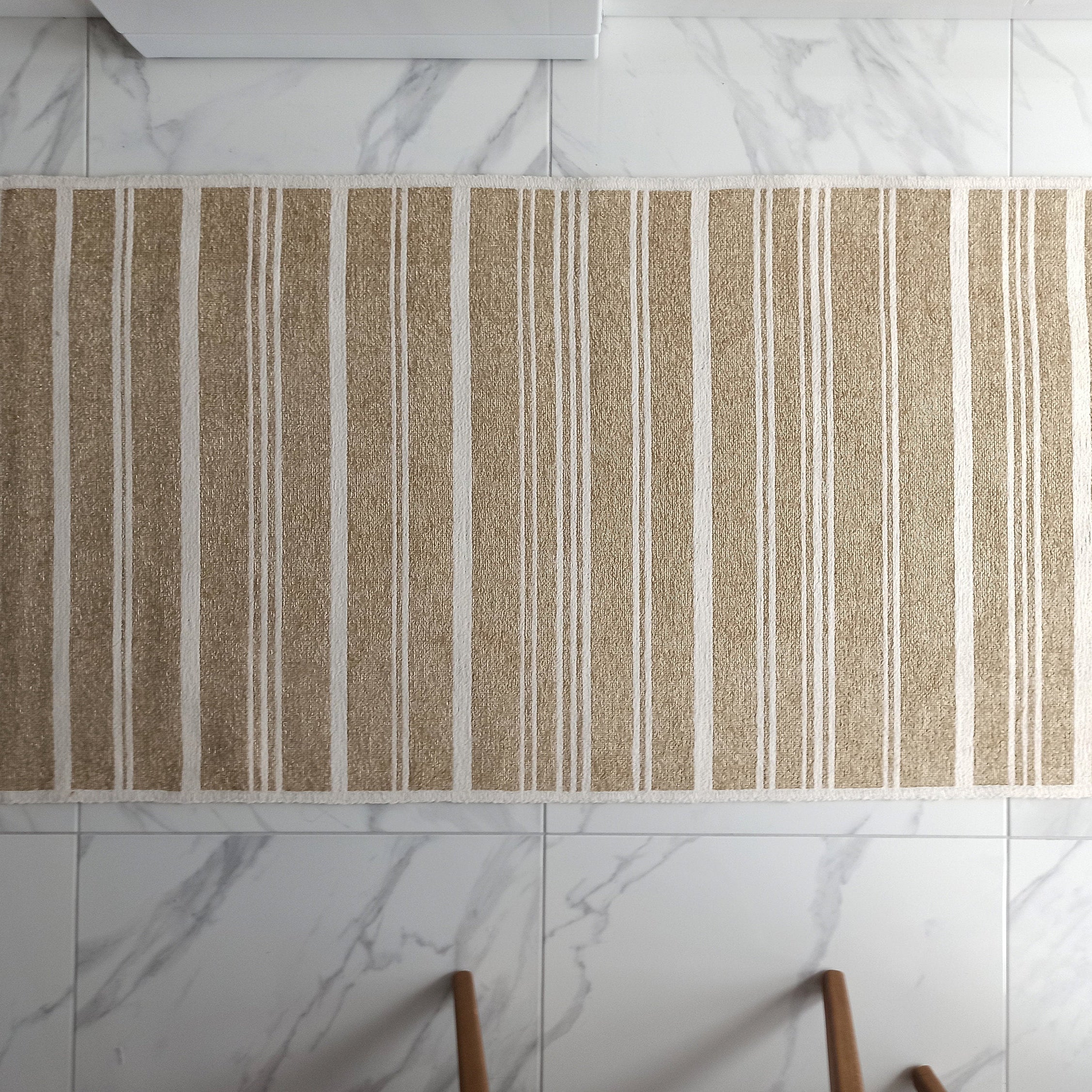 Gama Reversible Kilim Beige & White Rug