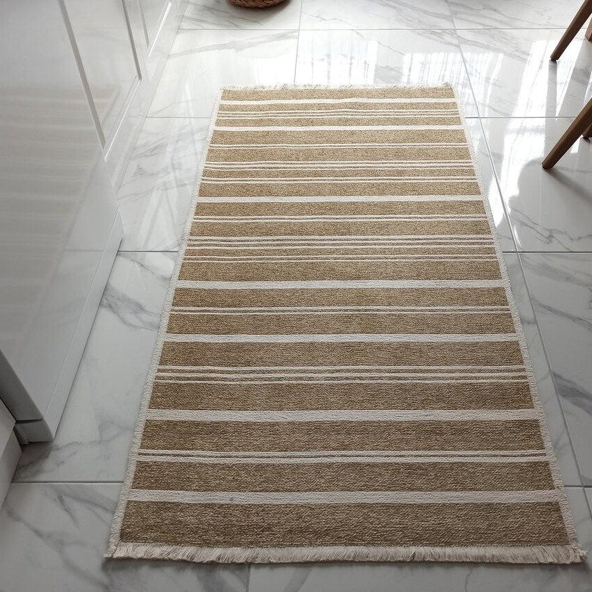 Gama Reversible Kilim Beige & White Rug