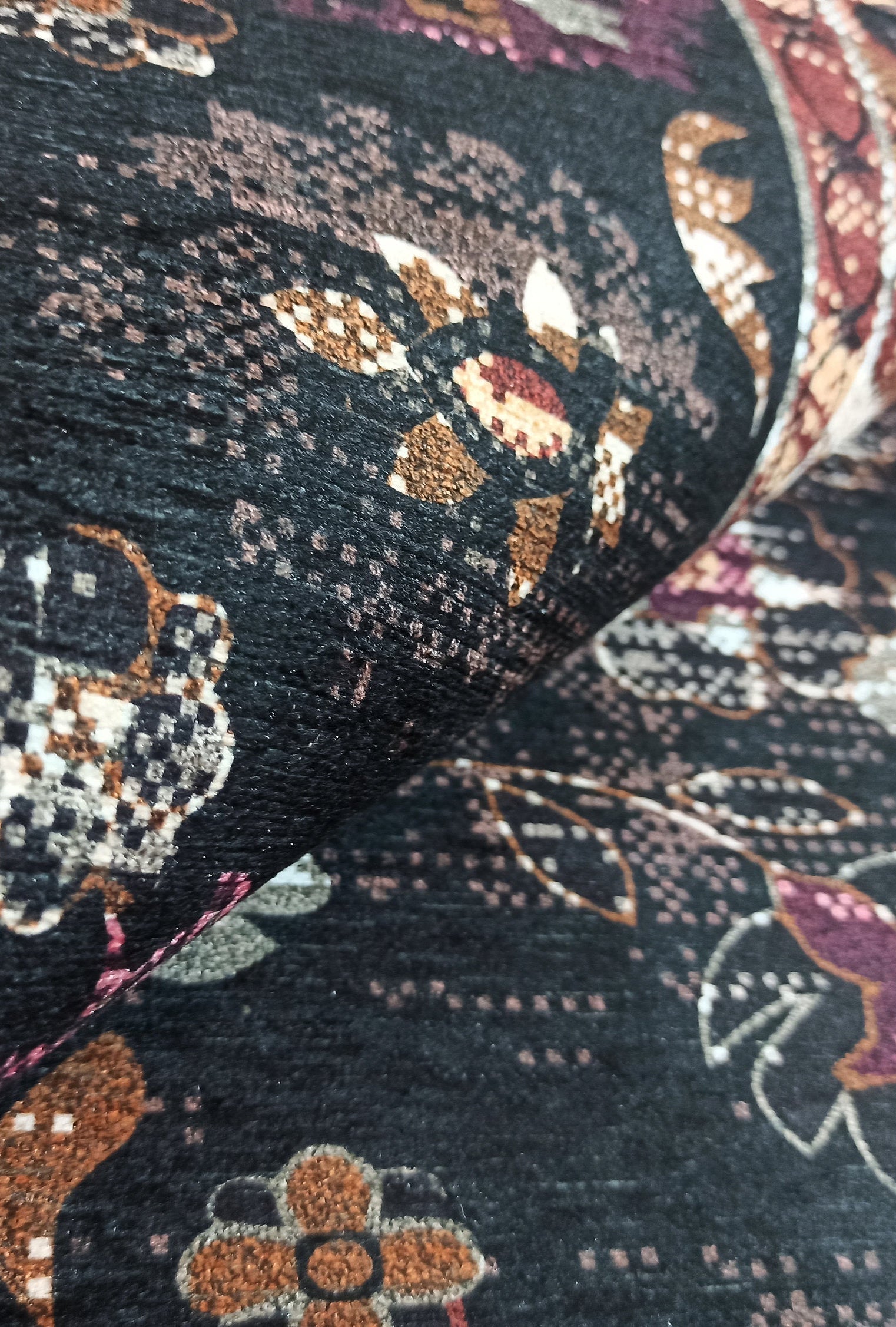 Glorya Rug Persian Faded Black Brown Rug