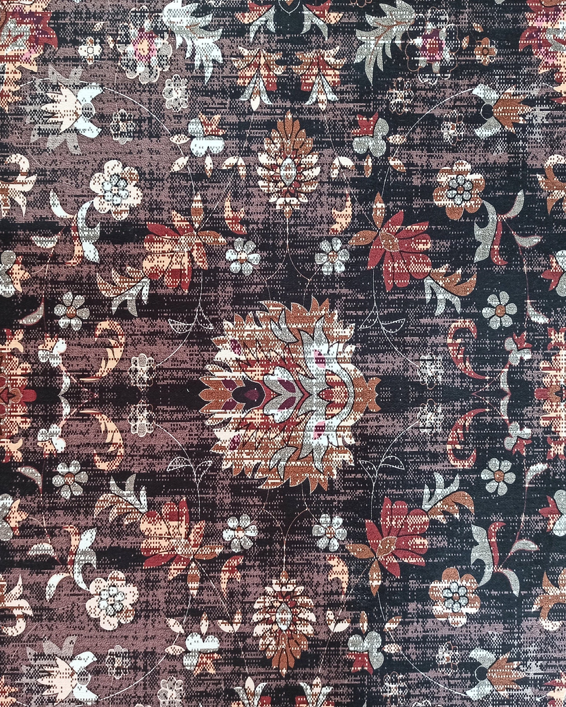 Glorya Rug Persian Faded Black Brown Rug