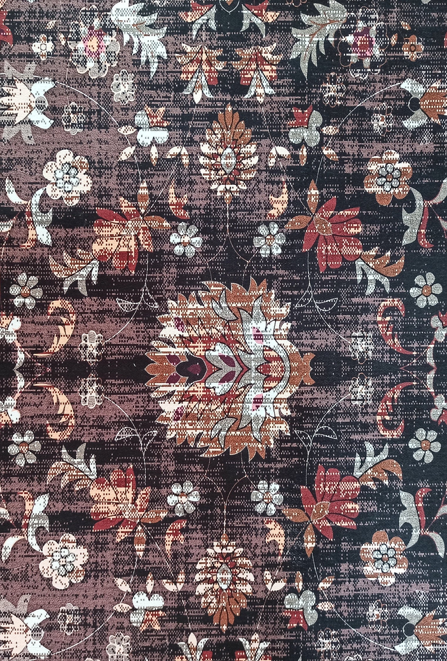 Glorya Rug Persian Faded Black Brown Rug