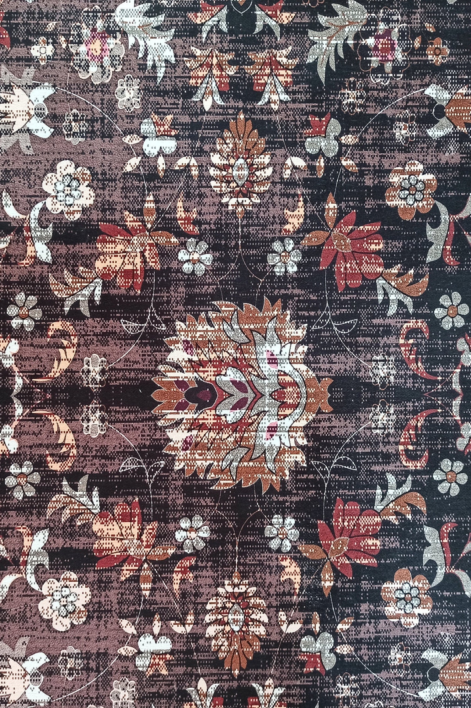 Glorya Rug Persian Faded Black Brown Rug