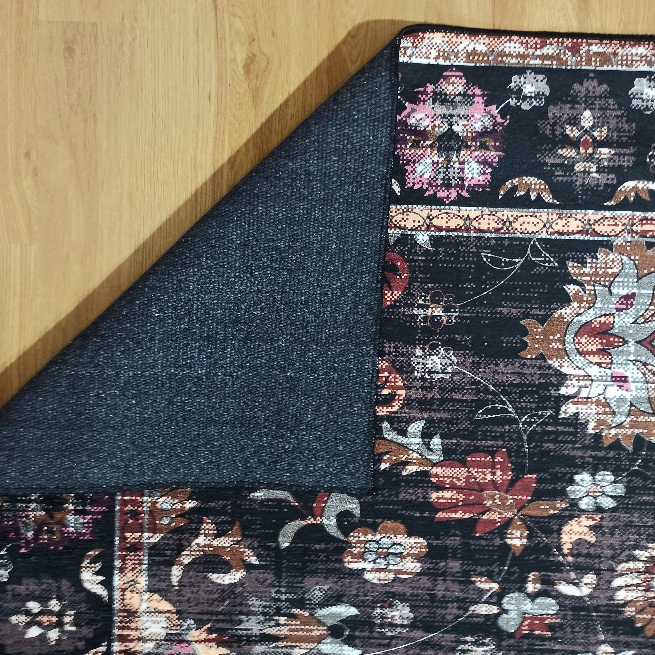 Glorya Rug Persian Faded Black Brown Rug