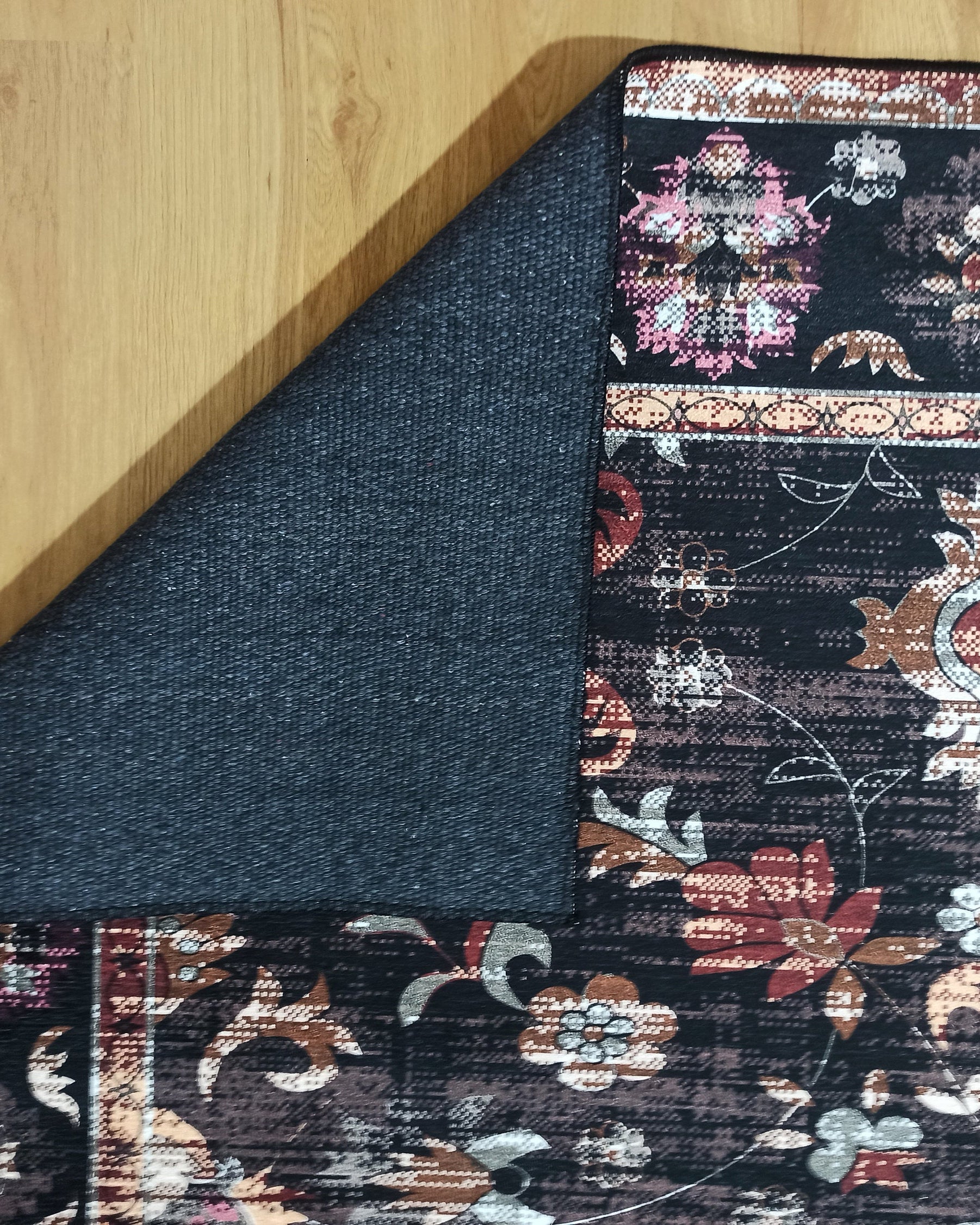 Glorya Rug Persian Faded Black Brown Rug