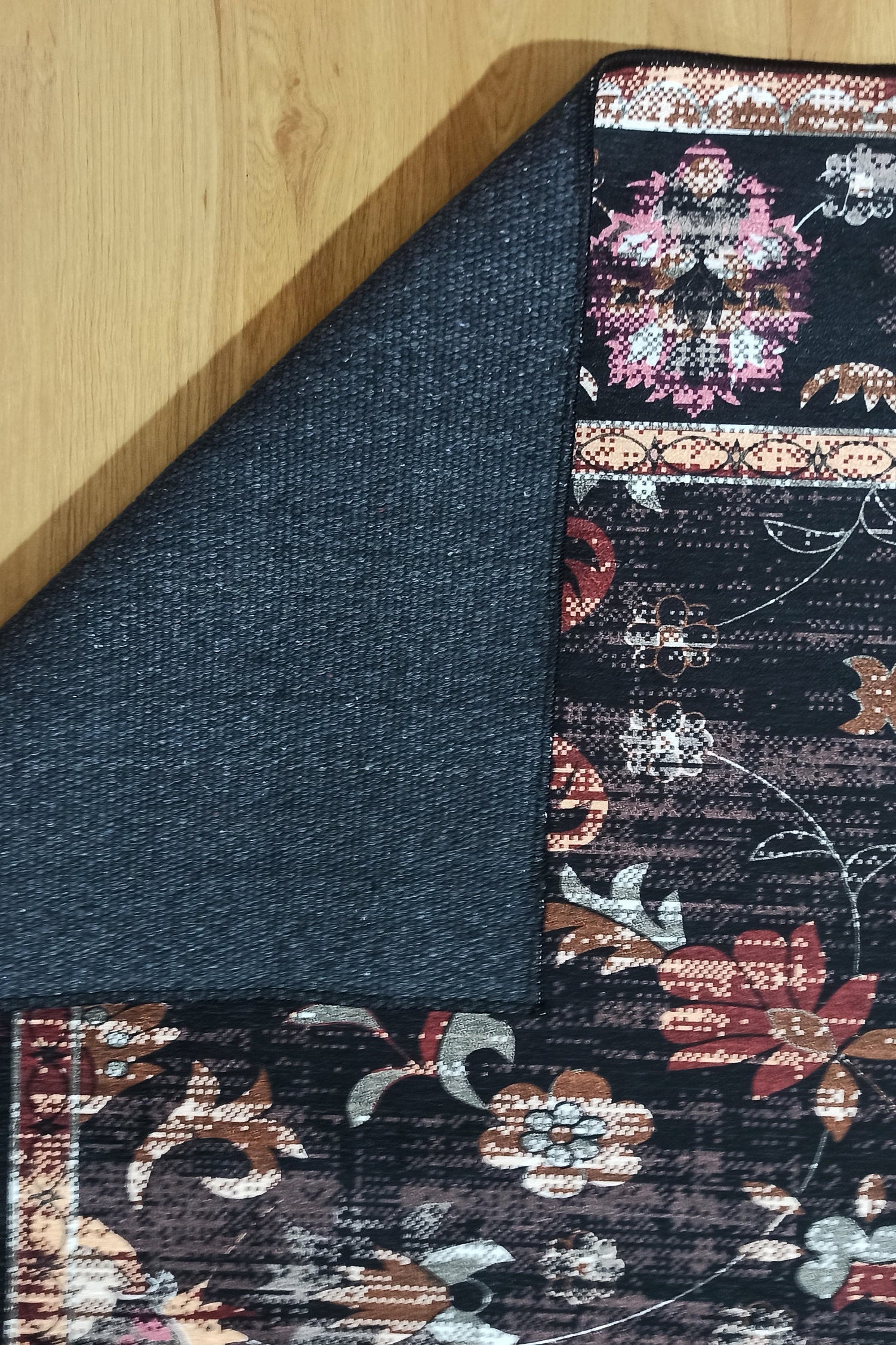 Glorya Rug Persian Faded Black Brown Rug