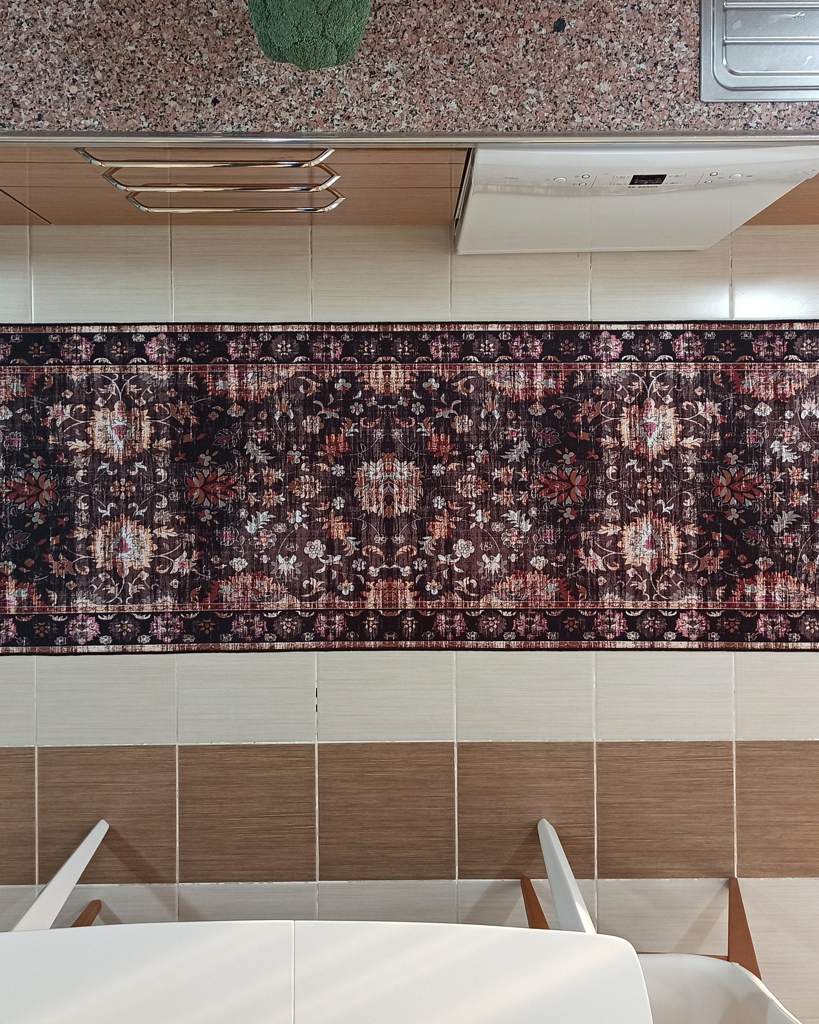 Glorya Rug Persian Faded Black Brown Rug