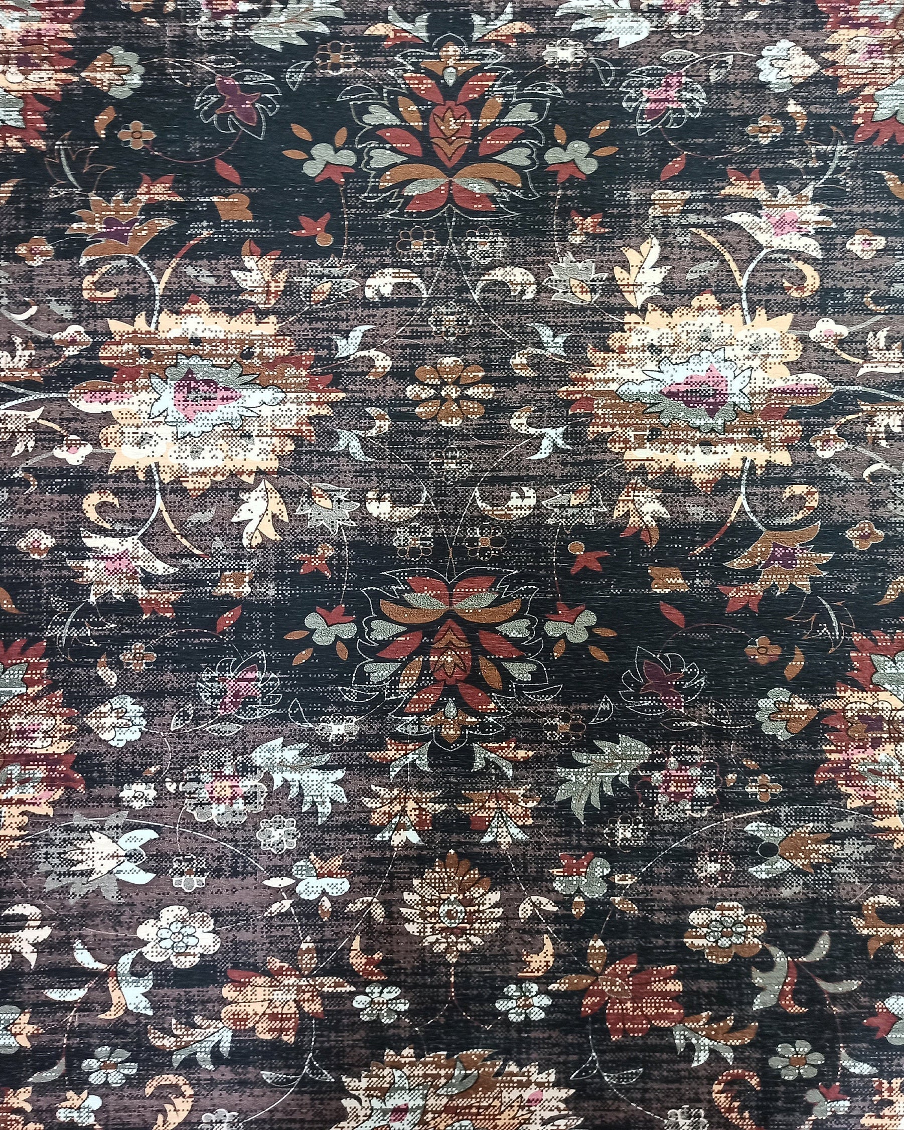 Glorya Rug Persian Faded Black Brown Rug