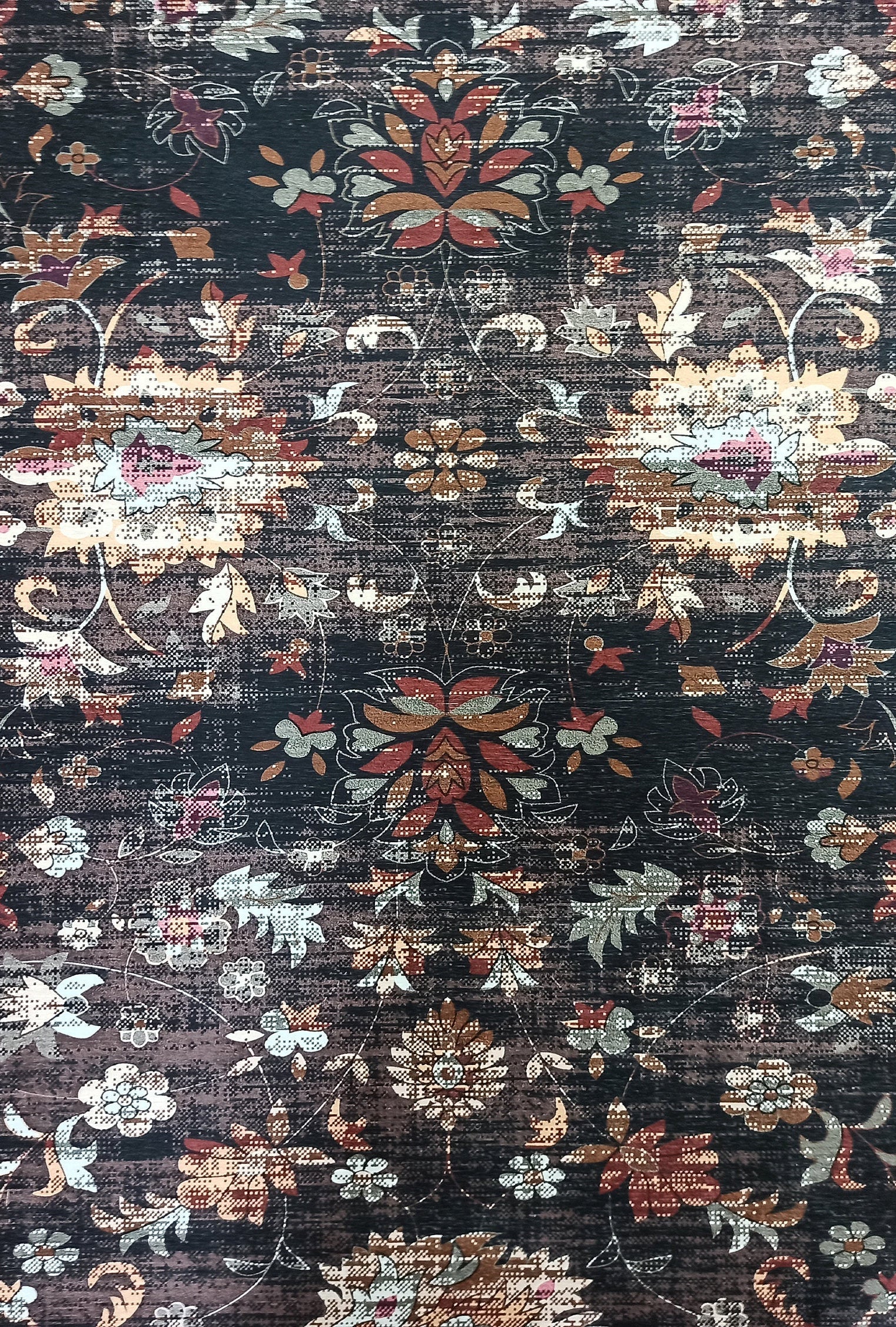 Glorya Rug Persian Faded Black Brown Rug