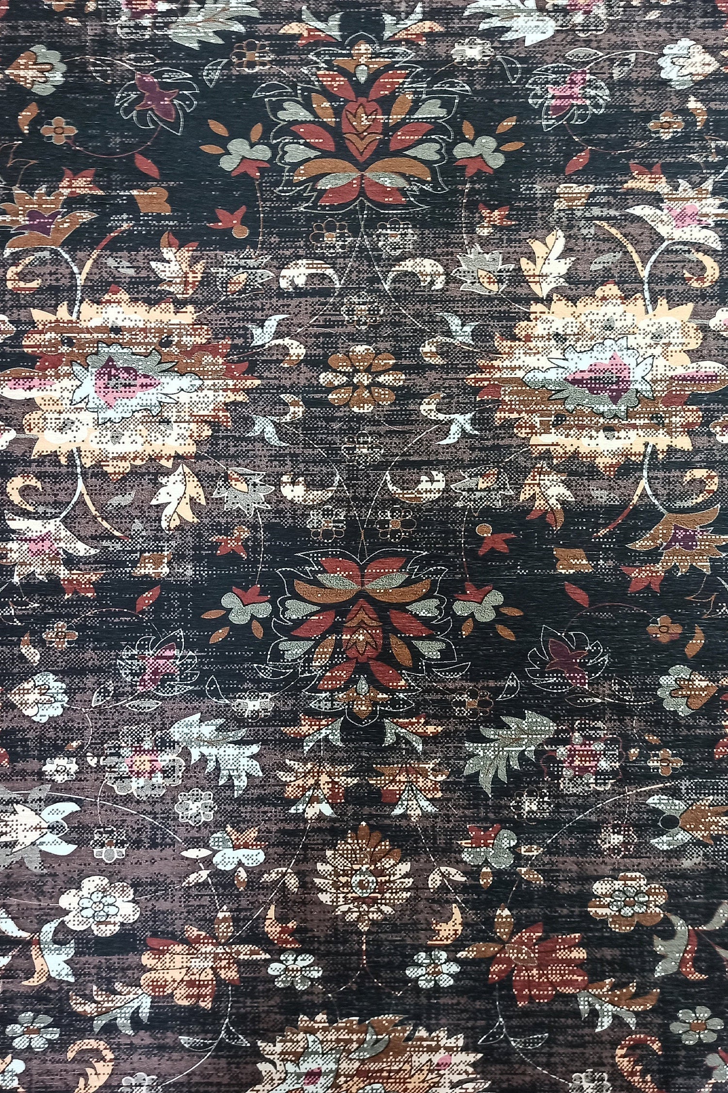 Glorya Rug Persian Faded Black Brown Rug