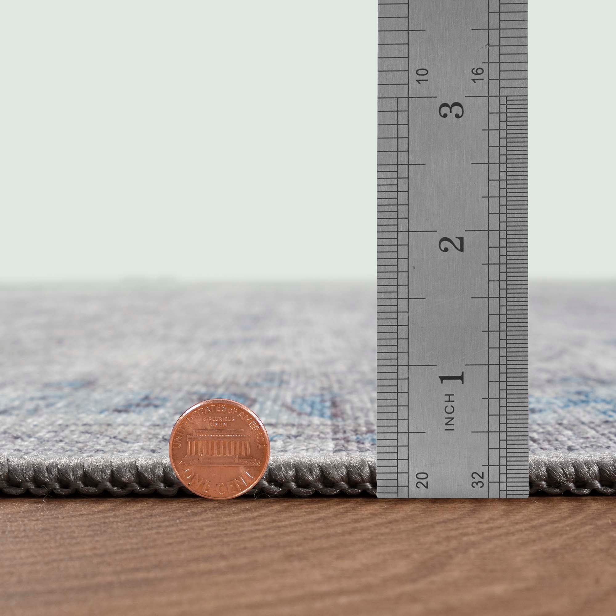 Gray Boho Oushak Washable Rug