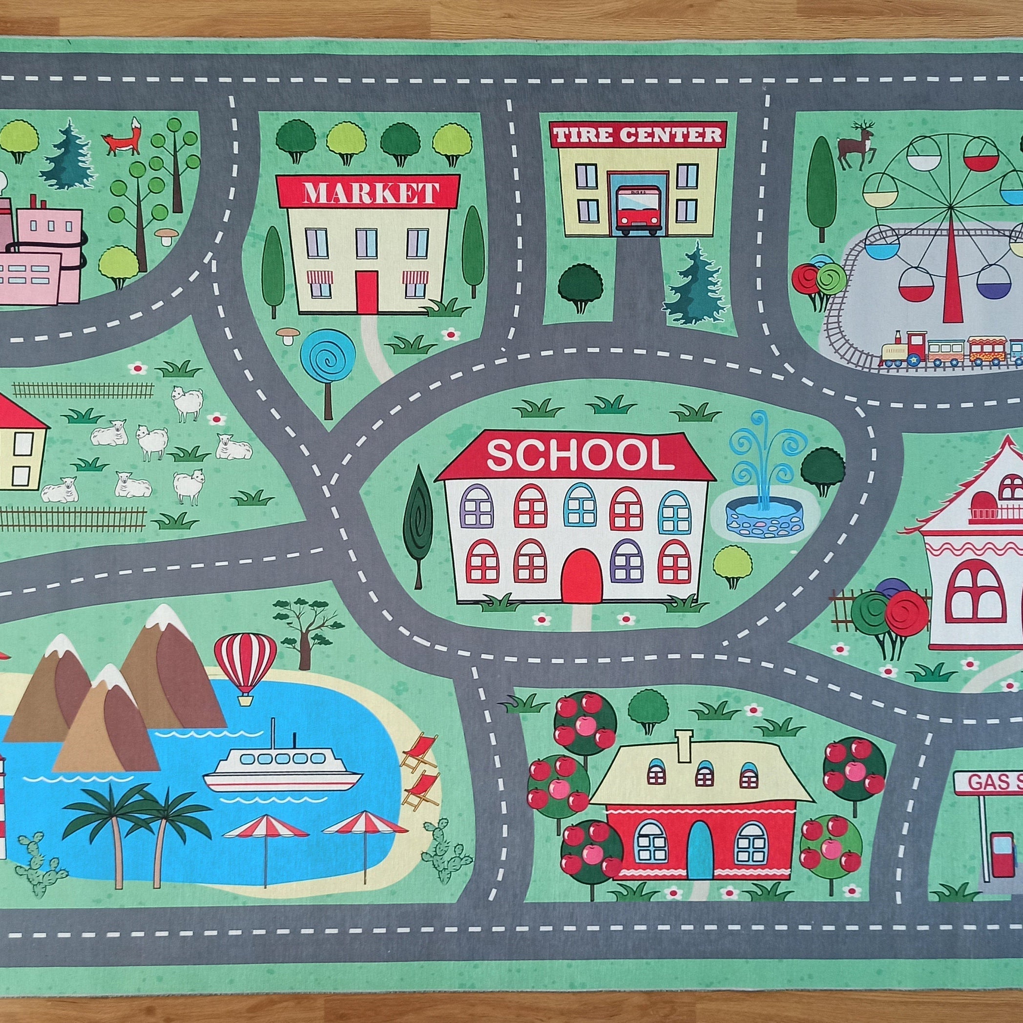 Green Road Rug Play Mat
