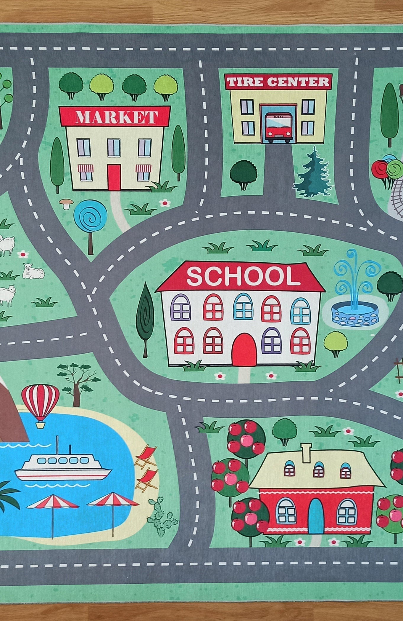 Green Road Rug Play Mat