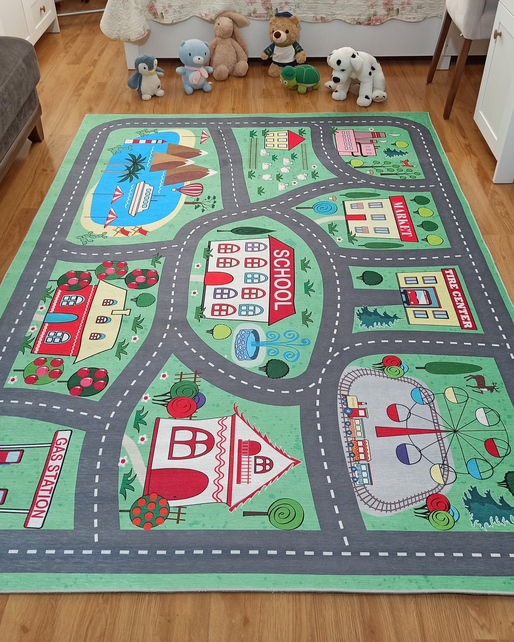 Green Road Rug Play Mat