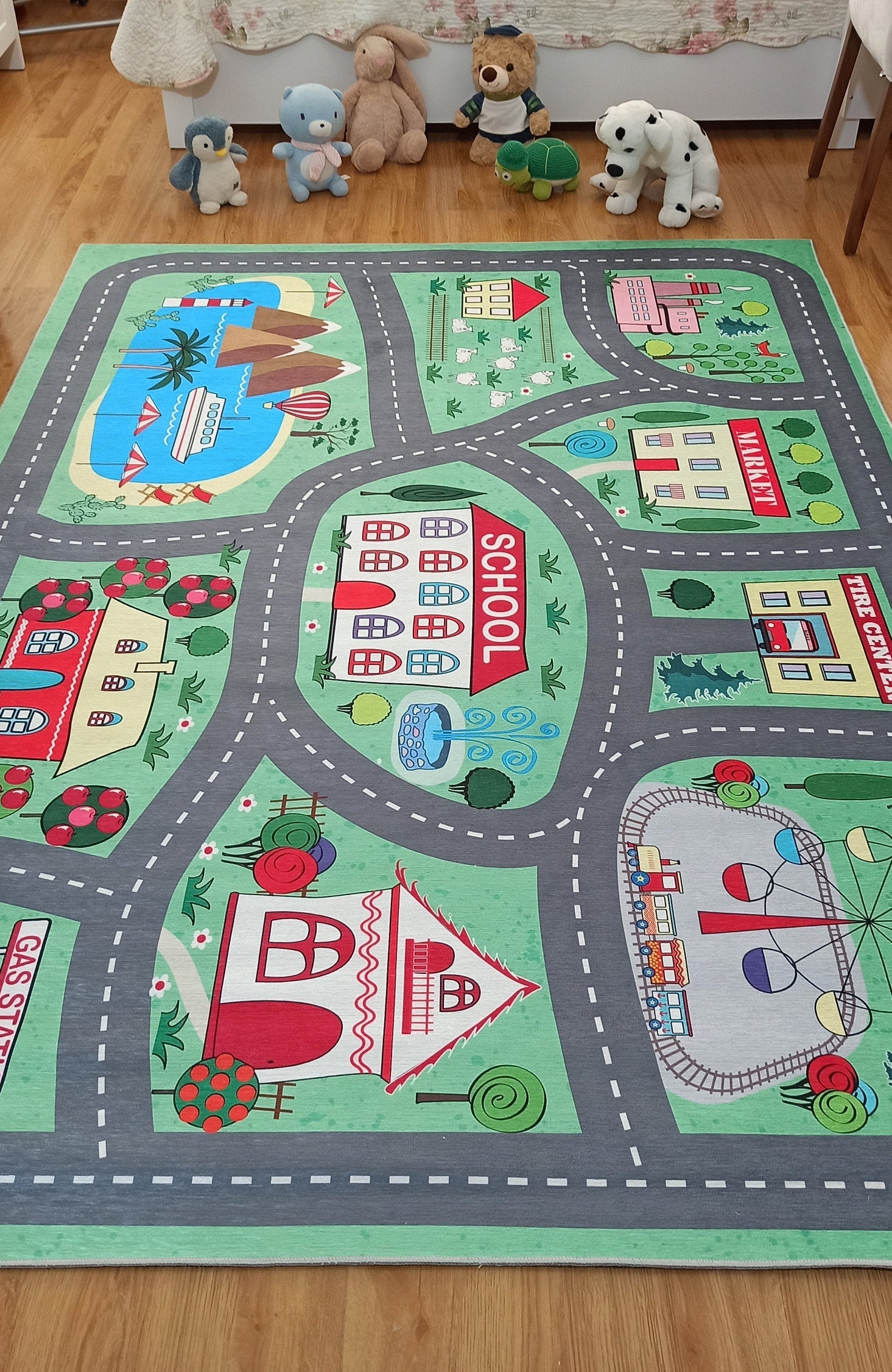 Green Road Rug Play Mat