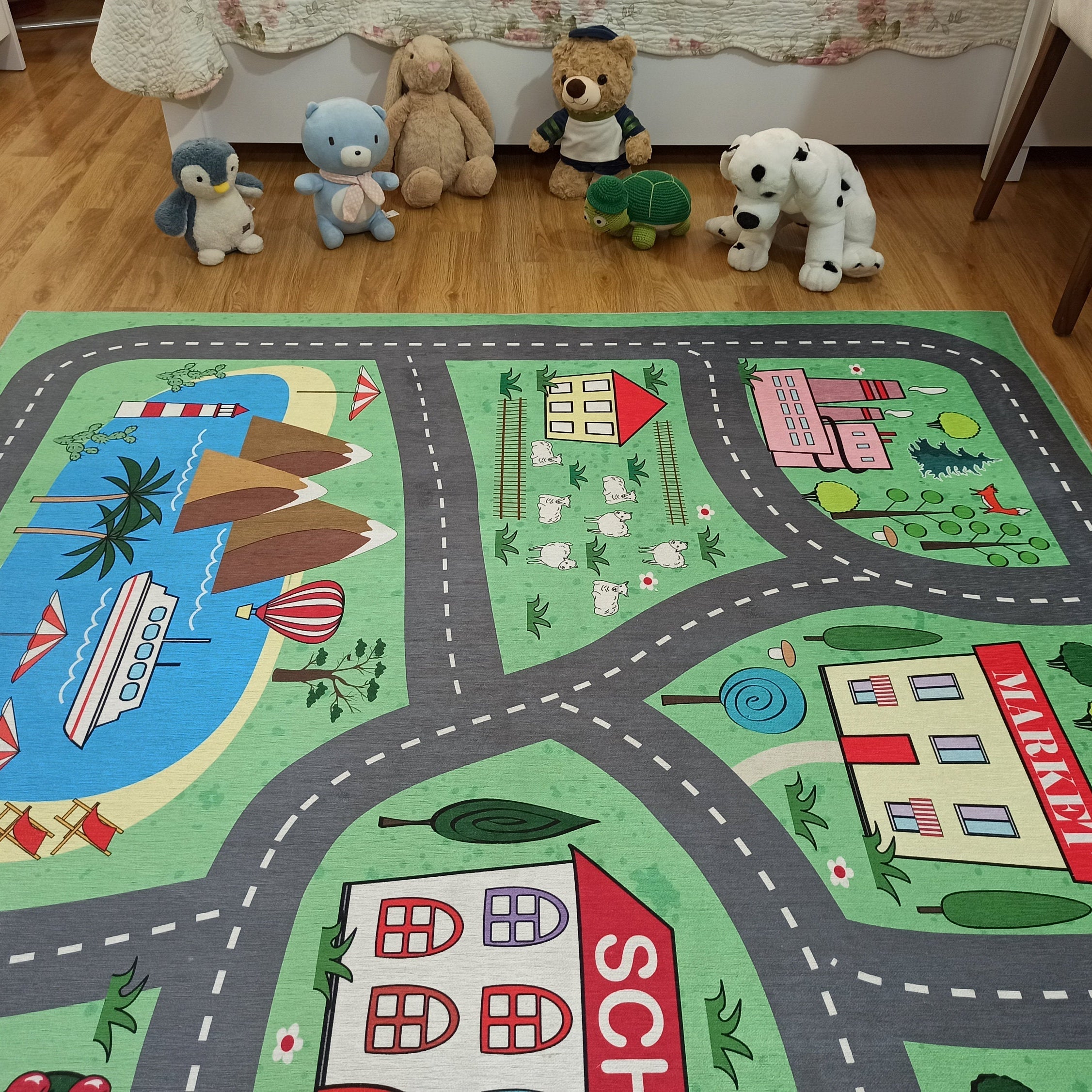 Green Road Rug Play Mat