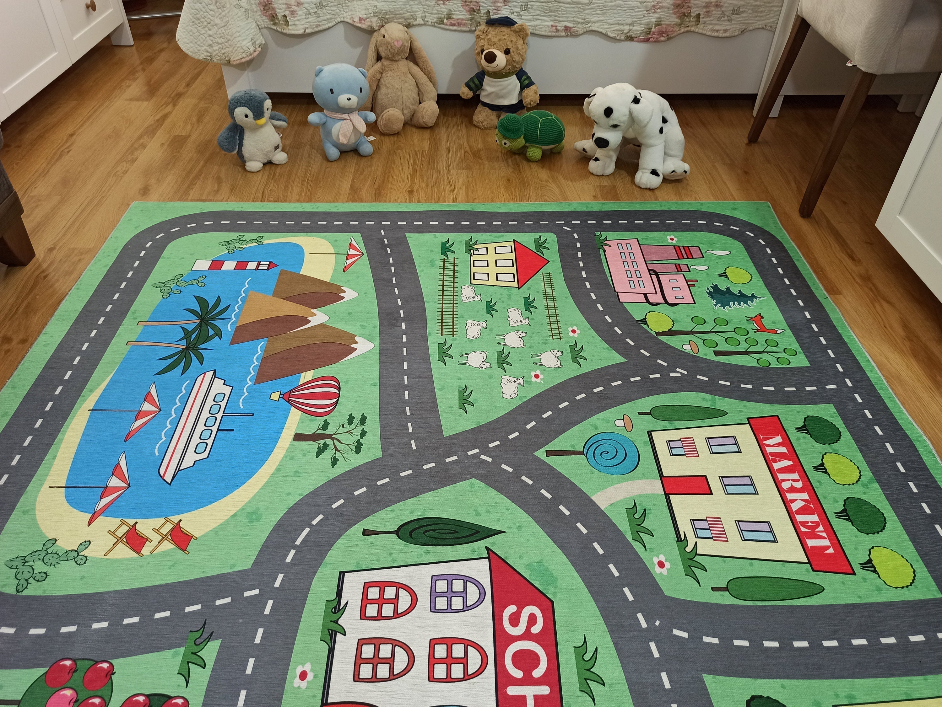Green Road Rug Play Mat
