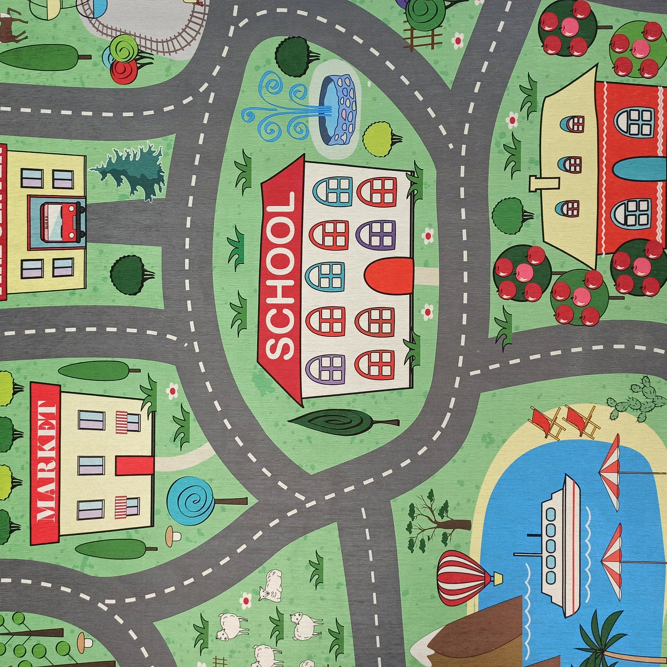 Green Road Rug Play Mat