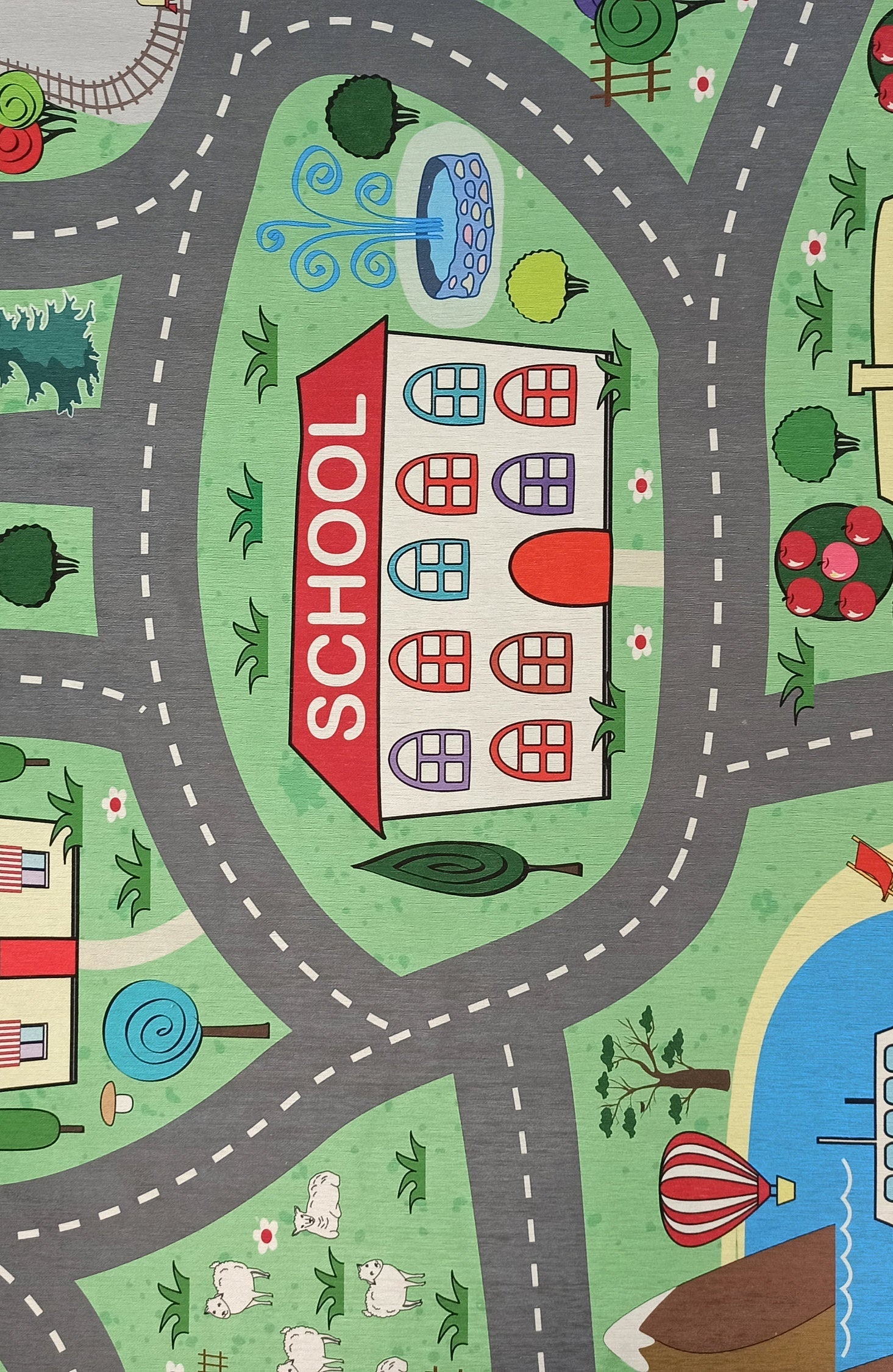 Green Road Rug Play Mat