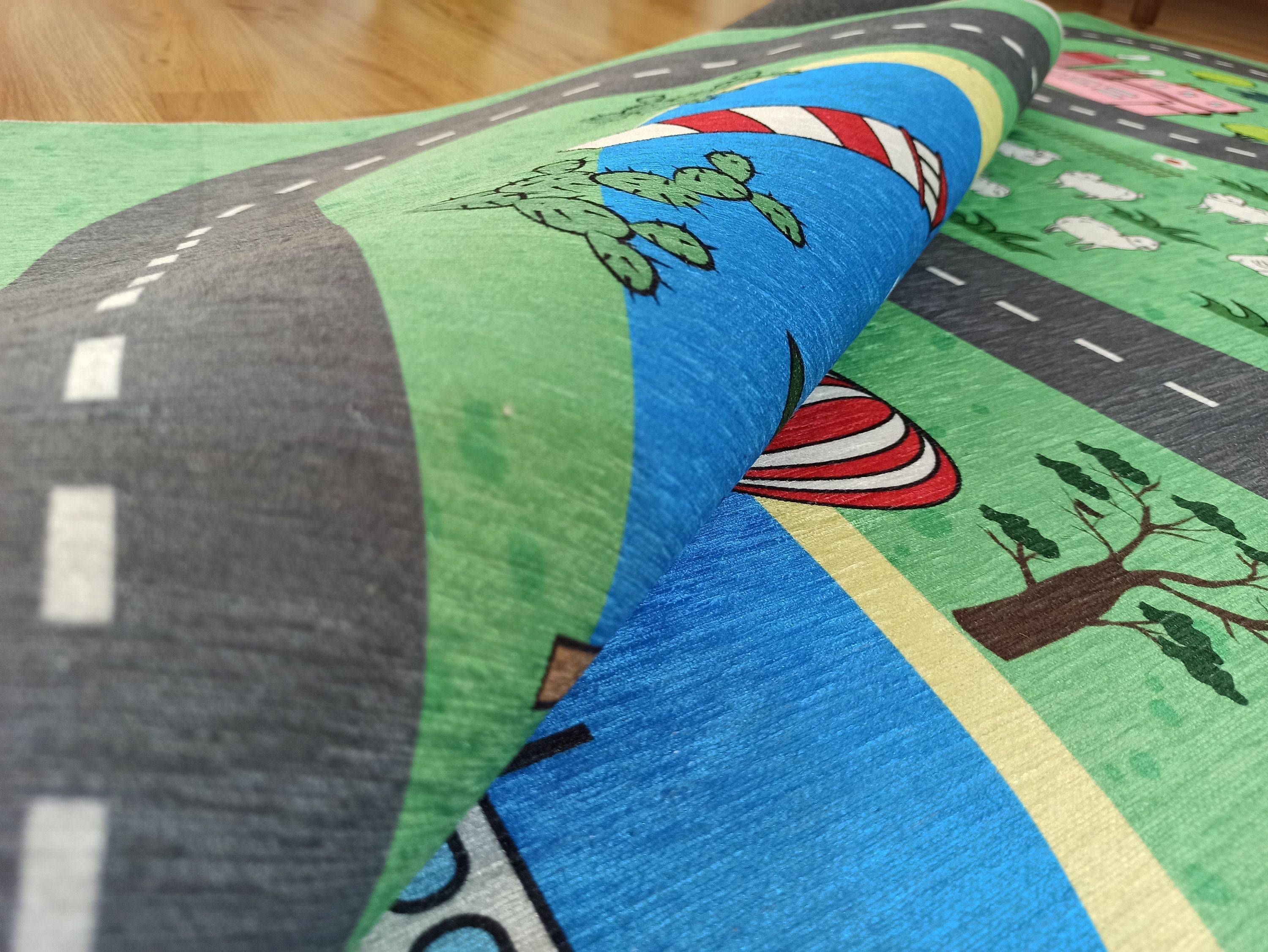 Green Road Rug Play Mat