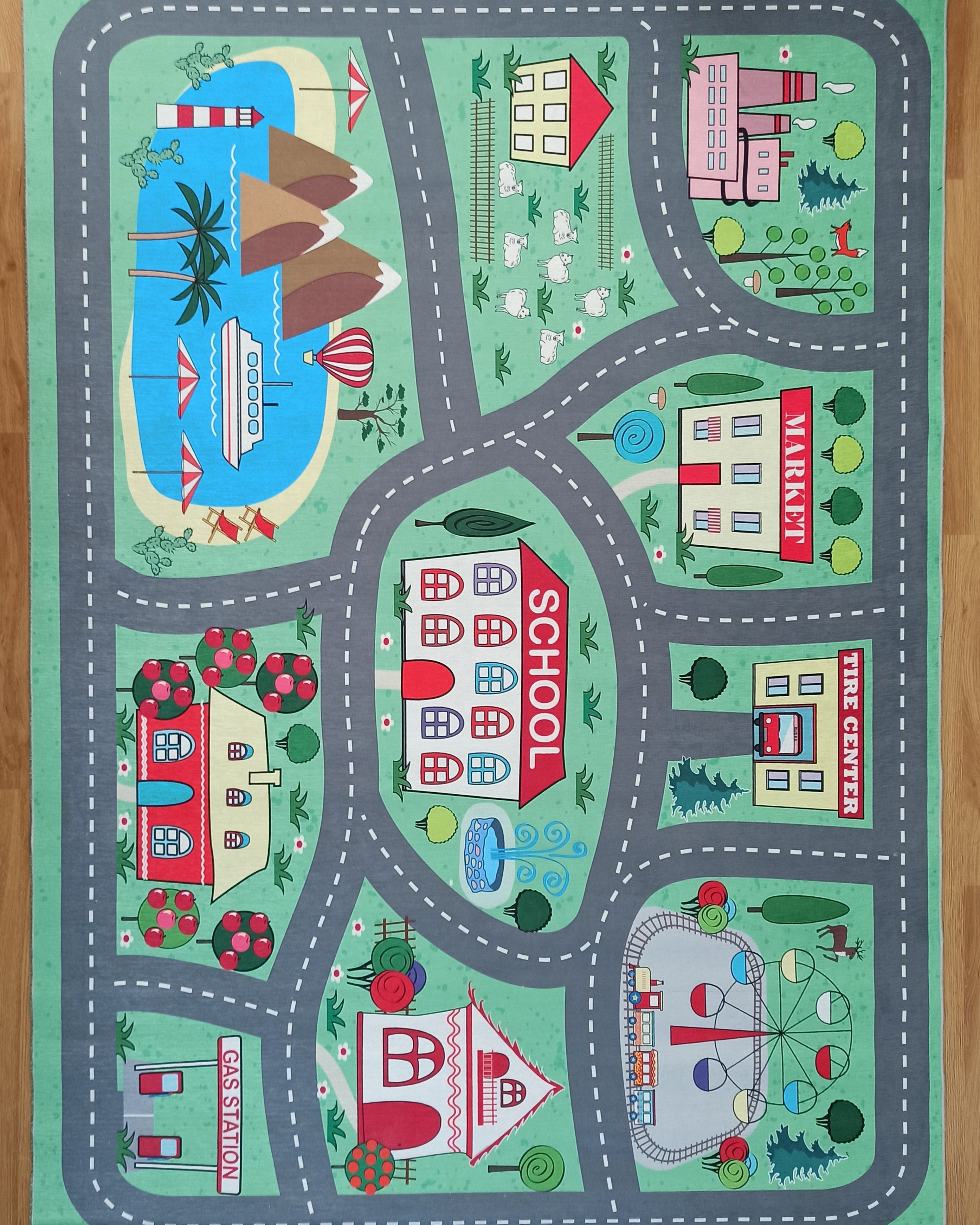 Green Road Rug Play Mat